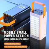 Power Bank 20000mAh High Capacity 66W Fast Charger Waterproof Rechargeable Battery For Mobile Phone Computer Camping LED Light