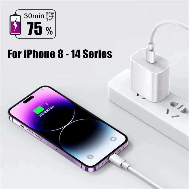 35w PD Original Fast Charger for iPhone 13 Pro 14 Plus 11 12 mini XS Max XR X iPad Air Quick Charging Cable USB-C Power Adapter