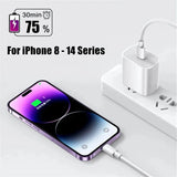 35w PD Original Fast Charger for iPhone 13 Pro 14 Plus 11 12 mini XS Max XR X iPad Air Quick Charging Cable USB-C Power Adapter