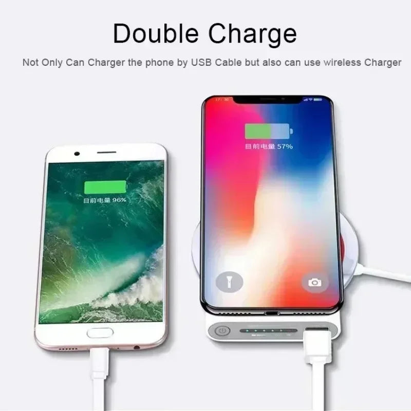 10000mAh Two-Way Wireless Fast Powerbank For iPhone Samsung，Portable Charger Mobile power supply Type-C External Battery