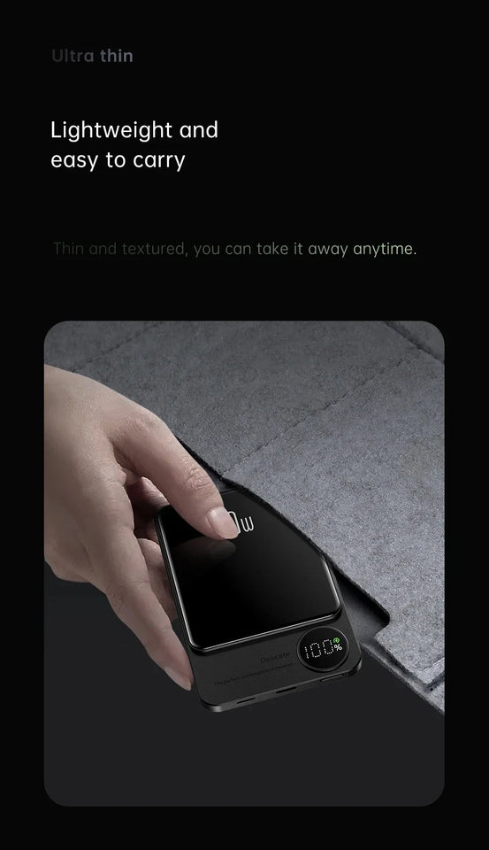 Magnetic Qi Wireless Power Bank PD 20W Fast Charging 20000mAh Portable Powerbank for IPhone 15/14/13/12 Xiaomi Huawei Samsung