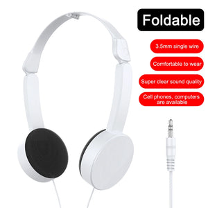 3.5mm Wired Over-ear Headphones Foldable Sports Headset Portable Music Earphones MP4 MP3 Smartphones Laptop