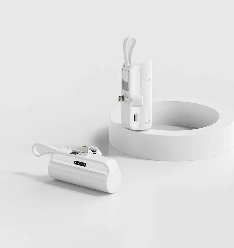 Power Bank 5000mAh Built in Cable Mini PowerBank External Battery Portable Charger For iPhone Samsung Xiaomi Spare Power Banks