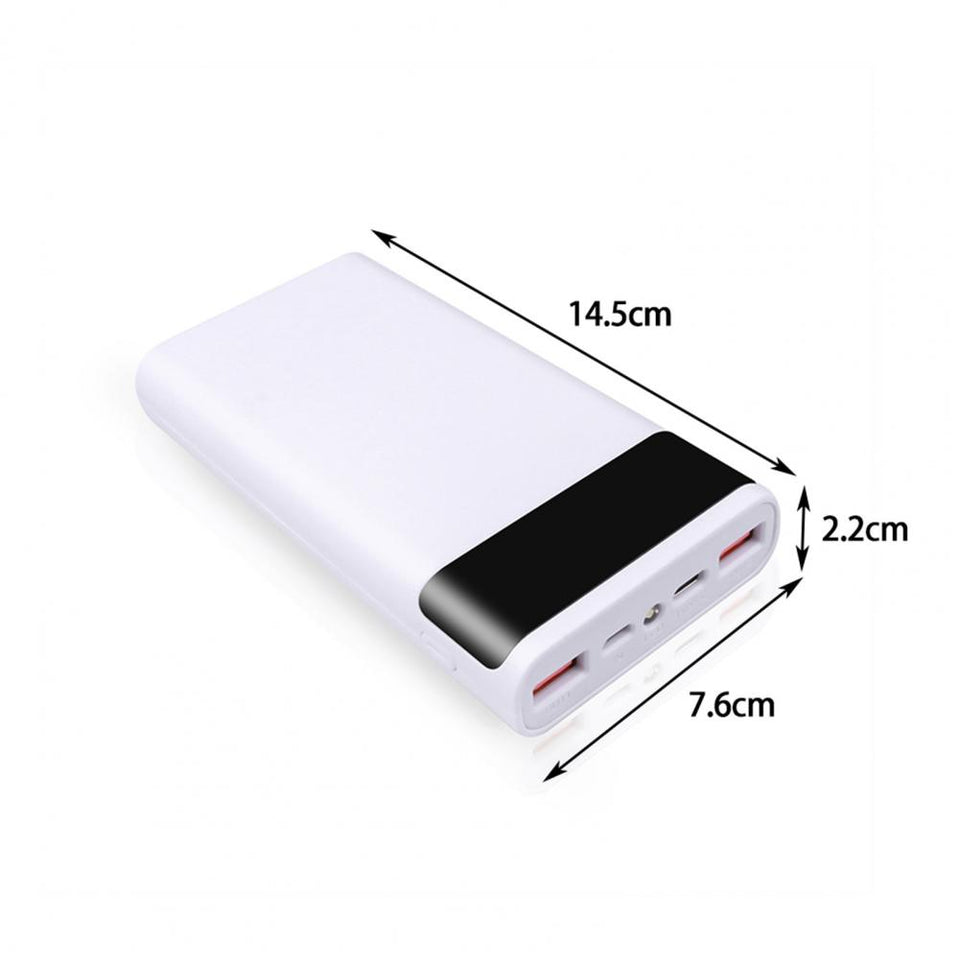 Durable  Power Bank Case Detachable 6x18650 Mobile Battery Charger Box Dual USB Output 20000mAh Power Bank Shell Phone Supply