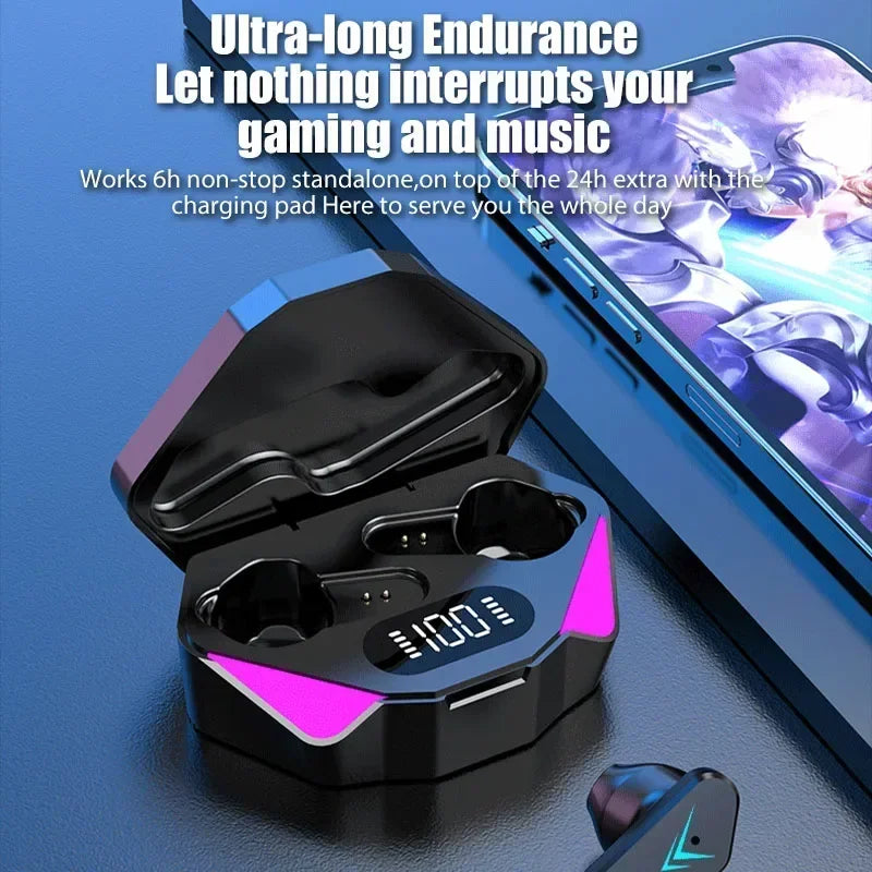 NEW AIR X15 Earphones Bluetooth Wireless Gamer Headphones 65ms Low Latency Earbuds fone Gamer Headset Gamer With Mic Handfree