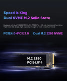 i9 13900H i7 13800H 13th Gen Intel Gaming Mini PC 2*DDR5 2*PCIe 2*2.5G LAN Firewall PC Windows 11 Office Mini Computer WiFi6E