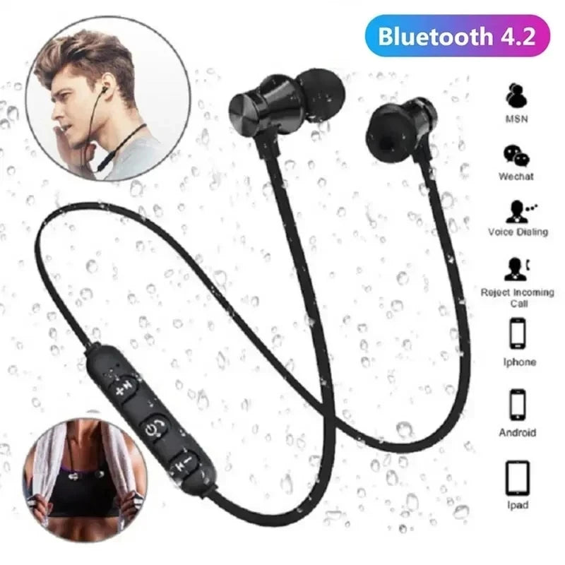 XT-11 Bluetooth 4.2 Wireless Earphone Sports Headset Waterproof Earbuds Neckband Magnetic Headphone With Mic For Samrtphones