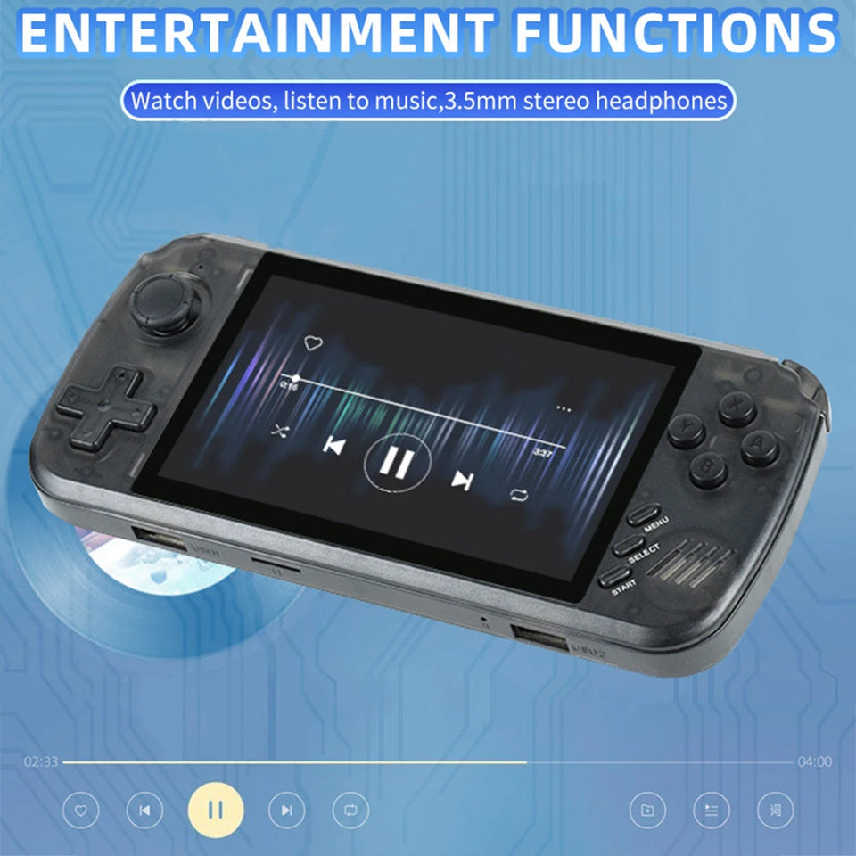 X39 Pro Handheld Game Console 4.5 Inch IPS Screen 3000mAh Rechargeable Video Game Console With 4000+ Games Support 2 Players