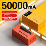 Mobile Power Container Coating Style Power Bank 6 Interface Fully Compatible with Mobile Phone Ultra Fast Charging 50000mAh