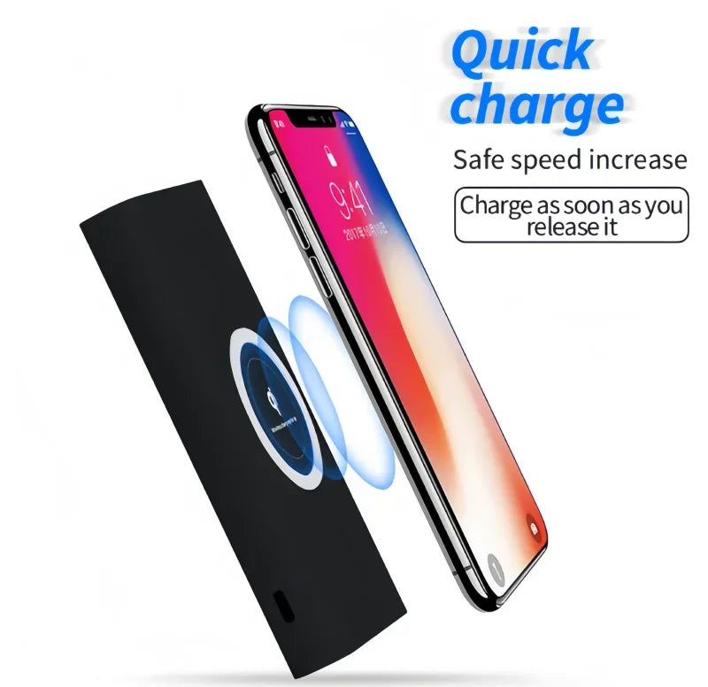 10000mAh Two-Way Wireless Fast Powerbank For iPhone Samsung，Portable Charger Mobile power supply Type-C External Battery