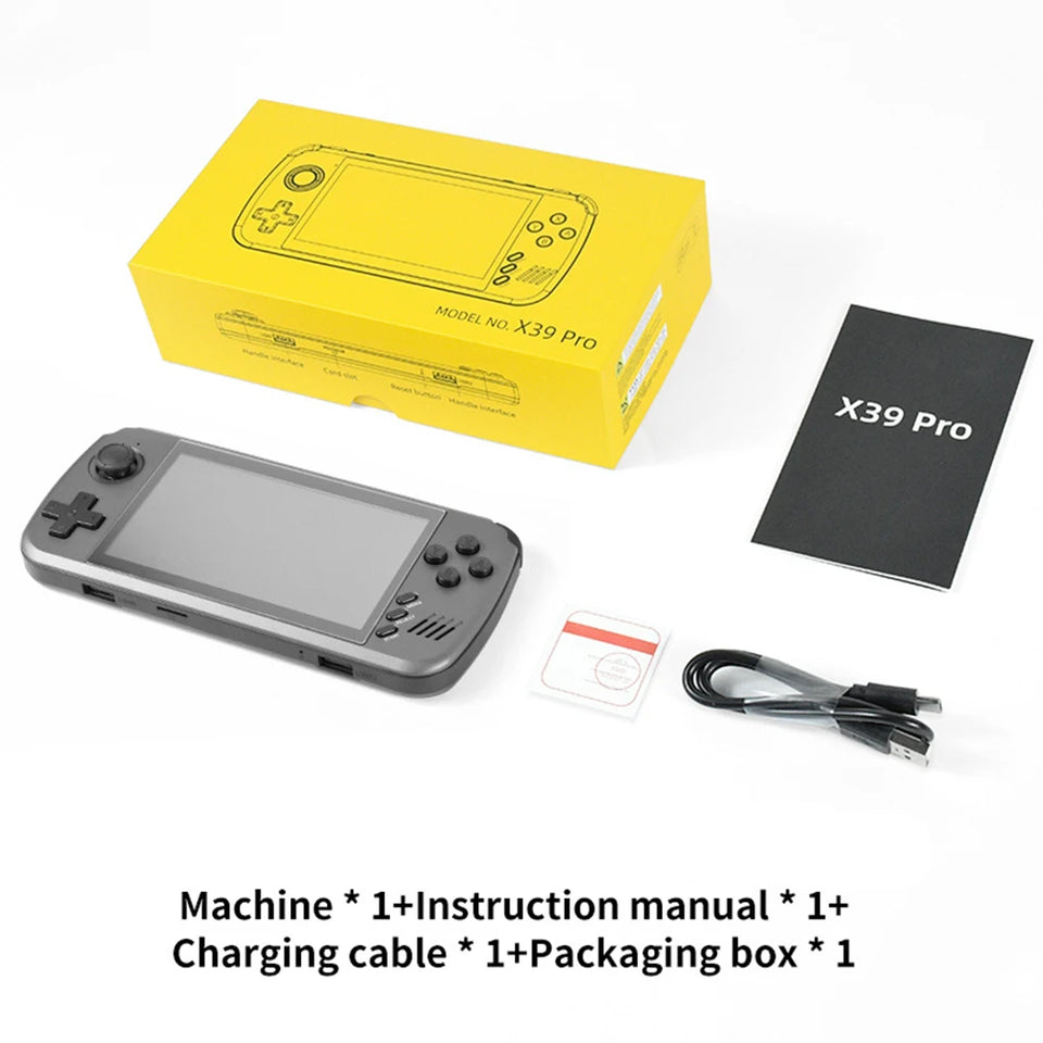 X39 Pro Handheld Game Console 4.5 Inch IPS Screen 3000mAh Rechargeable Video Game Console With 4000+ Games Support 2 Players