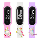 2024 Latest Cartoon Unicorn Children Smart Watch Waterproof Outdoor Sports Bracelet Kids LED Digital Electronic Watches Gifts