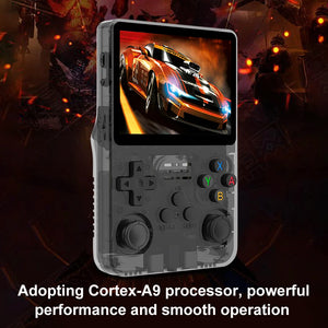 R36S Retro Handheld Game Console Linux System 3.5-inch IPS Screen Portable Video Player 64/128GB 10000 Games+ EVA Carrying Bags