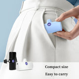 Mini Power Bank Portable 18.5W Fast Charge LED Display Lightning/Type-C Plug 5000mAh Capsule External Battery Pack Powerbank