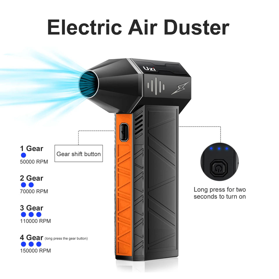 X3pro,Electric Air Duster,Blower ，Mini Turbo Jet Fan，Handheld Brushless Motor150,000 RPM,for Cleaning PC&Keyboard Car and Home,