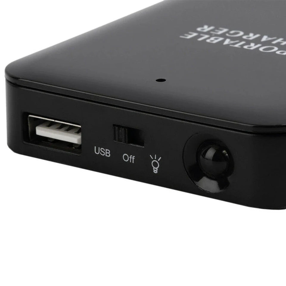 Portable Power Bank Case USB 4 AA Battery External Emergency Charger Case With LED Light For Cell Phone