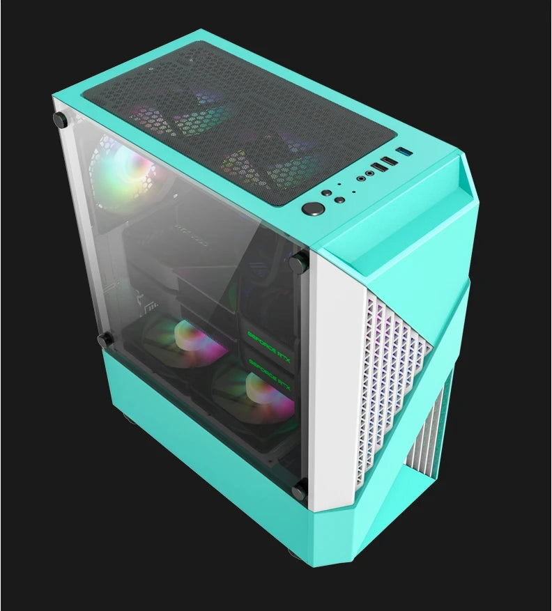 HUANANZHI Gaming PC X99-AD4 Motherboard Xeon 2678 V3 2680 V4 CPU Cooler 4*16G RAM 500G M.2 SSD GPU GTX1660 6GD5 750W PSU PC Case