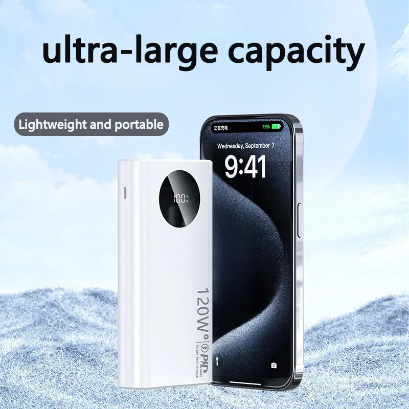 MAOLEI KJ-K30 20000mAh 120W Fast Charge Power Bank Type C USB External Battery for iPhone15 Pro Xiaomi 14 Samsung S23 Powerbank