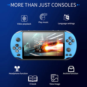 X12 Retro Handheld Game Console 5.1Inch HD Screen Portable Audio Video Player Supports 128-bit Games With More Than 2,000 Titles