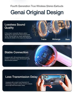 Original headphones bluetooth earphones Bluetooth 5.3 auriculares Earbuds Gaming Headset For iPhone Apple Xiaomi Android phone