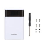 HAWEEL DIY 4x 18650 Battery (Not Included) 12000mAh Dual-way QC Charger Power Bank Shell Box with 2x USB Output & Display, Suppo