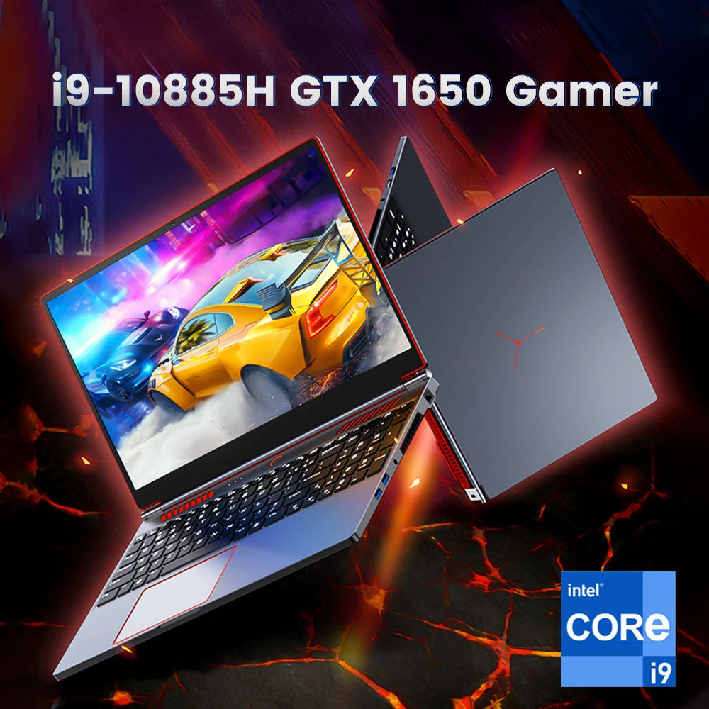 Topton 16.1 Inch Gaming Laptop Intel Core i9 10885H i7 10750H GTX 1650 4G 144Hz IPS Screen Notebook PC Gamer Windows 11 Computer