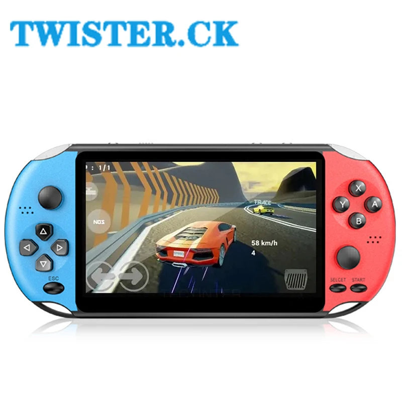 X12 Retro Handheld Game Console 5.1Inch HD Screen Portable Audio Video Player Supports 128-bit Games With More Than 2,000 Titles
