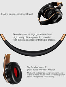 HIFI Stereo Earphones Bluetooth Headphone Music Headset FM and Support SD Card with Mic for Mobile Xiaomi Iphone Sumsamg Tablet