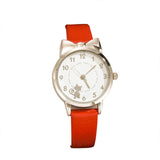 Korean Latest Design Cat White Ladies Trendy Quartz Watch Fashionable Simple Style Quartz Wristwatch Reloj Mujer Free Shiping