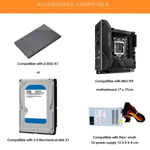 A09 HTPC Computer Case Mini ITX Gaming PC Chassis Desktop Chassis USB3.0 Computer Case Home Computer Case