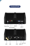 Fanless Mini PC Intel Celeron J1900 Support Windows7/8/10 Linux Gigabit Ethernet WiFi HDMI VGA Display Embedded Computer