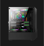 HUANANZHI Gaming PC X99-AD4 Motherboard Xeon 2678 V3 2680 V4 CPU Cooler 4*16G RAM 500G M.2 SSD GPU GTX1660 6GD5 750W PSU PC Case