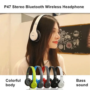 Bluetooth 5.0 Wireless Headphone Foldable HIFI Stereo Bass Earphone Kid Girl Helmet Gift With Mic USB Adaptor For iPhone TV Game