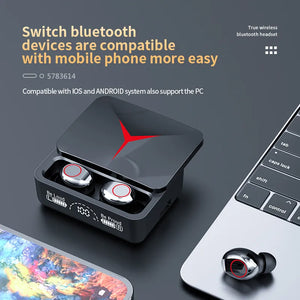 New M90 Bluetooth 5.3 Earphones Wireless Headphones Touch Control Gaming Headsets HIFI Stereo Noise Reduction earbuds With Mic