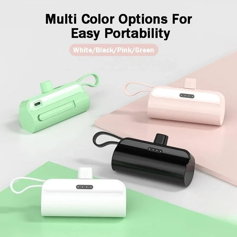 Power Bank 5000mAh Built in Cable Mini PowerBank External Battery Portable Charger For iPhone Samsung Xiaomi Spare Power Banks