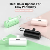 Power Bank 5000mAh Built in Cable Mini PowerBank External Battery Portable Charger For iPhone Samsung Xiaomi Spare Power Banks