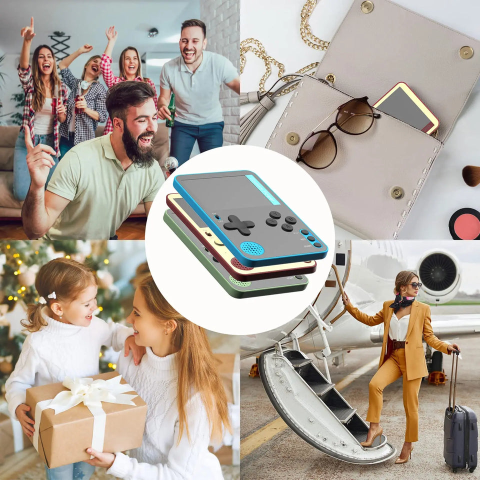 K10 Ultra Thin Handheld Game Console Built-in 500 Classic Games 2.4 Inch Mini Video Games Player Gaming Toy for Kids