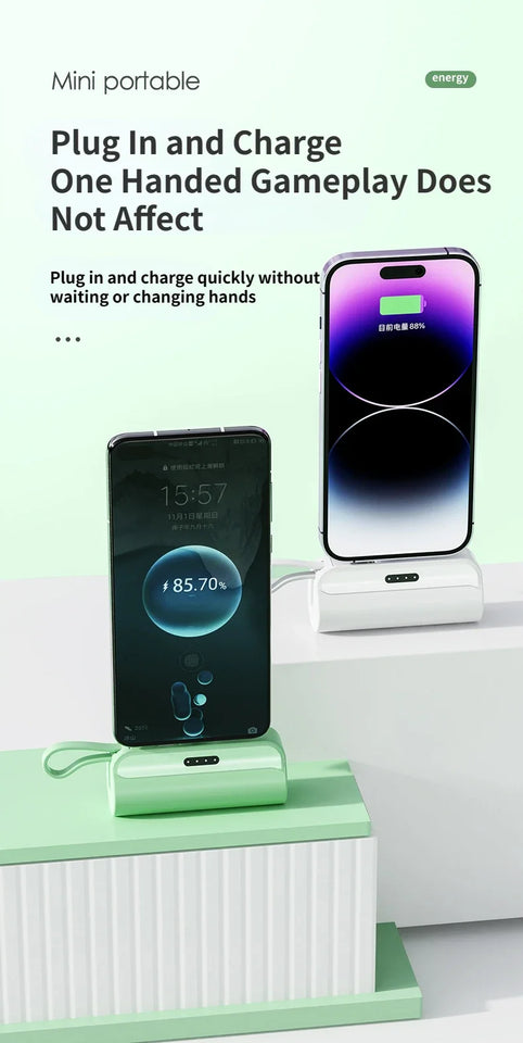Power Bank 5000mAh Built in Cable Mini PowerBank External Battery Portable Charger For iPhone Samsung Xiaomi Spare Power Banks